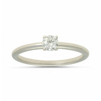 Lab Grown Diamond Solitaire Ring 0.25ct Brilliant Cut in 9ct White Gold