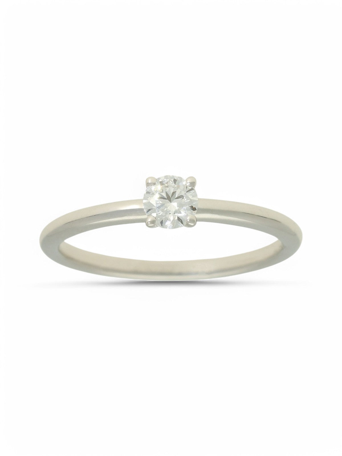 Lab Grown Diamond Solitaire Ring 0.25ct Brilliant Cut in 9ct White Gold