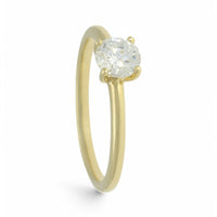 Lab Grown Diamond Solitaire Ring 0.50ct Brilliant Cut in 9ct Yellow Gold