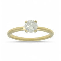 Lab Grown Diamond Solitaire Ring 0.50ct Brilliant Cut in 9ct Yellow Gold