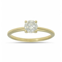 Lab Grown Diamond Solitaire Ring 0.65ct Brilliant Cut in 9ct Yellow Gold