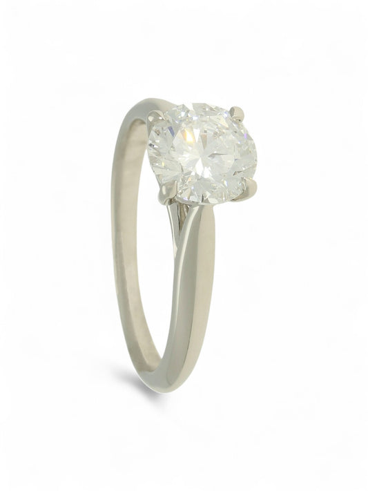 Lab Grown Diamond Solitaire Ring 1.50ct Brilliant Cut in Platinum