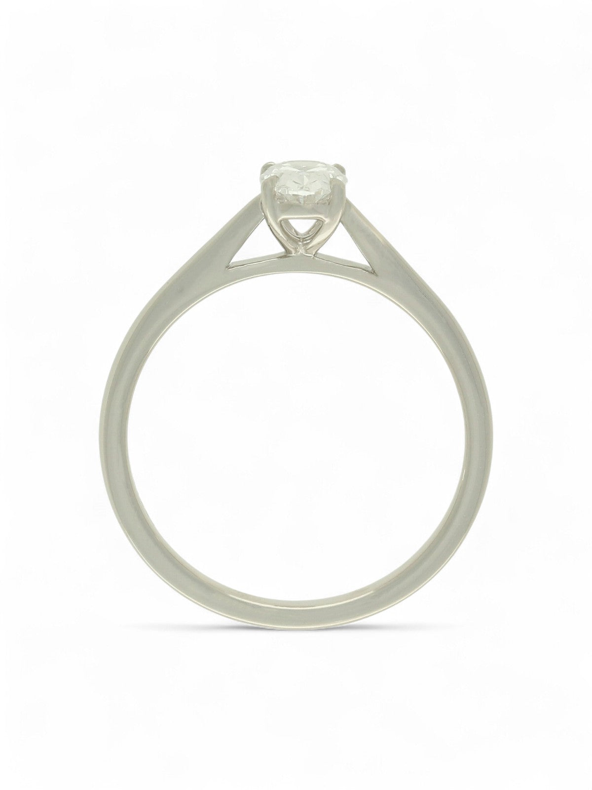 Lab Grown Diamond Solitaire Ring 0.50ct Oval Cut in Platinum
