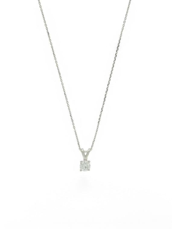 Lab Grown Diamond Pendant Approx 0.30ct Brilliant Cut in 9ct White Gold