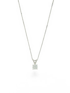 Lab Grown Diamond Pendant 0.50ct Brilliant Cut in 9ct White Gold