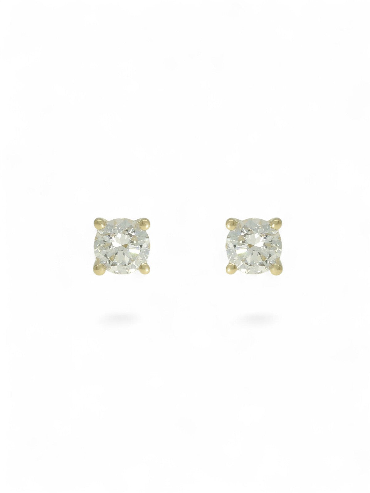 Lab Grown Diamond Solitaire Stud Earrings 0.50ct in 9ct Yellow Gold
