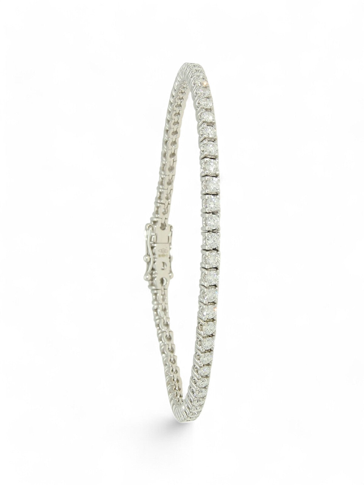 Lab Grown Diamond Line Bracelet 3.13ct in 9ct White Gold