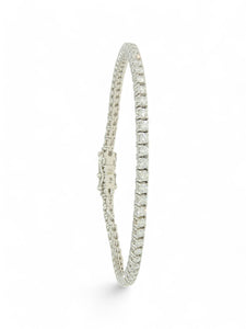 Lab Grown Diamond Line Bracelet 3.13ct in 9ct White Gold