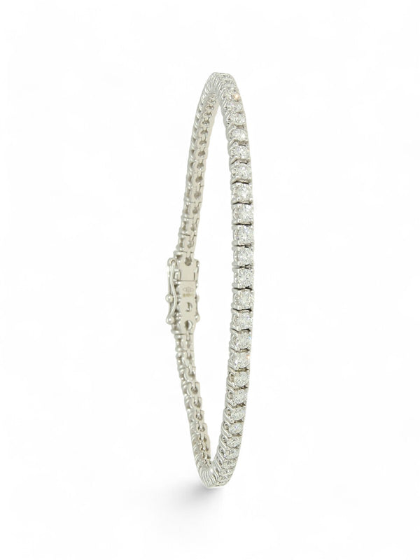 Lab Grown Diamond Line Bracelet 3.13ct in 9ct White Gold