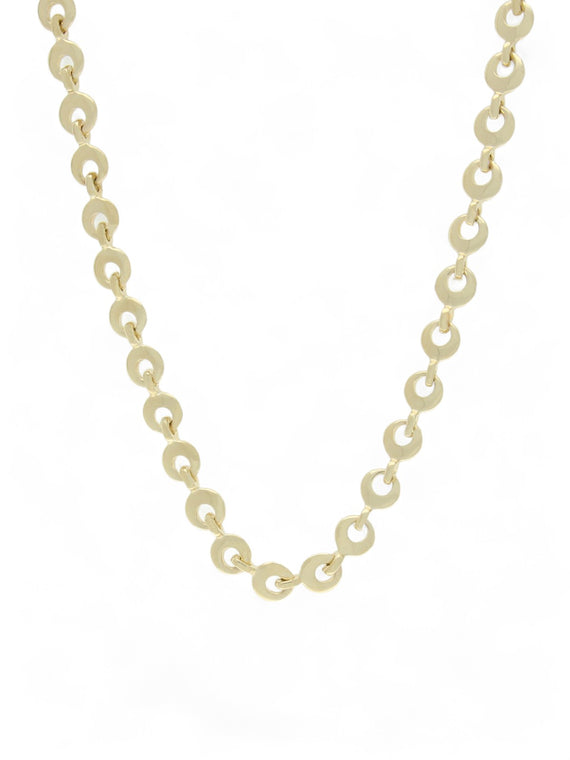 Fancy Round Link 45cm Necklace in 9ct Yellow Gold