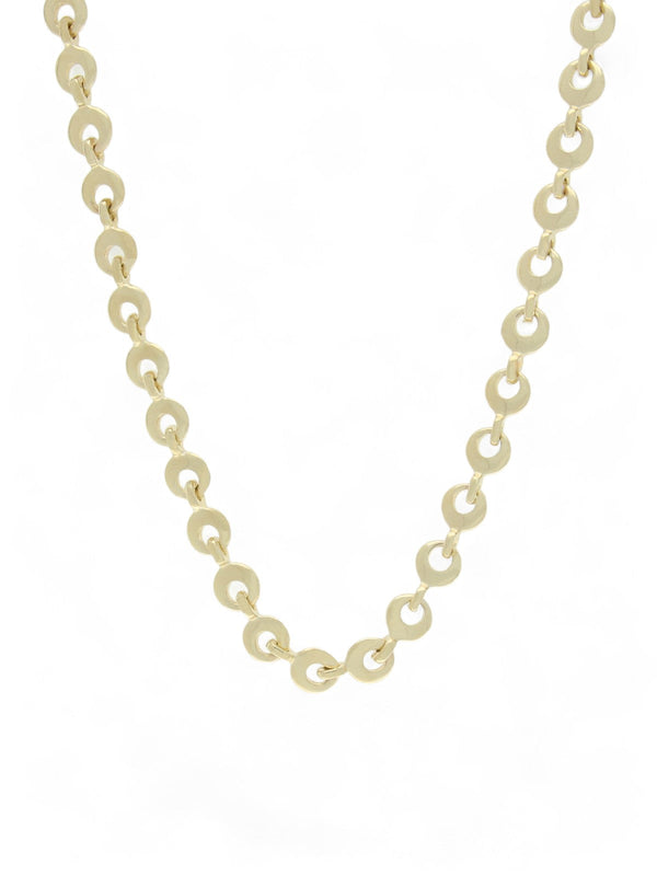 Fancy Round Link 45cm Necklace in 9ct Yellow Gold