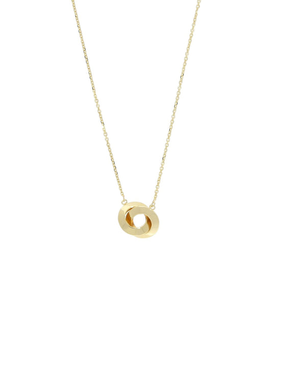 Interlocking Circle Pendant Necklace in 9ct Yellow Gold