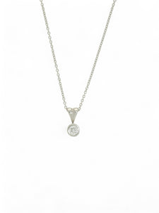 Diamond Solitaire Pendant "The Diana Collection" 0.20ct Round Brilliant Cut in 18ct White Gold