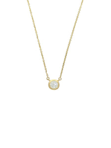 Diamond Round Brilliant Solitaire Pendant Necklace 0.30ct in 18ct Yellow Gold