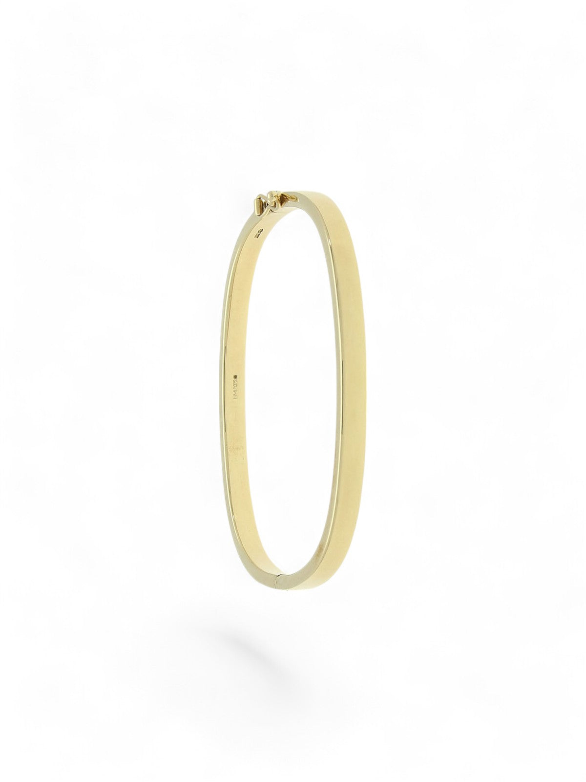 Solid Square Bangle in 9ct Yellow Gold