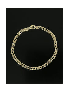 Fancy Flat Link Bracelet in 9ct Yellow Gold