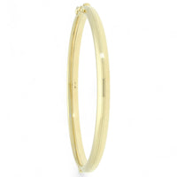 Stripe Texture Bangle in 9ct Yellow Gold