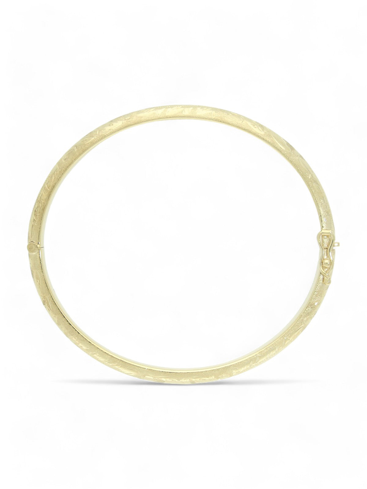 Hand Engraved Bangle in 9ct Yellow Gold