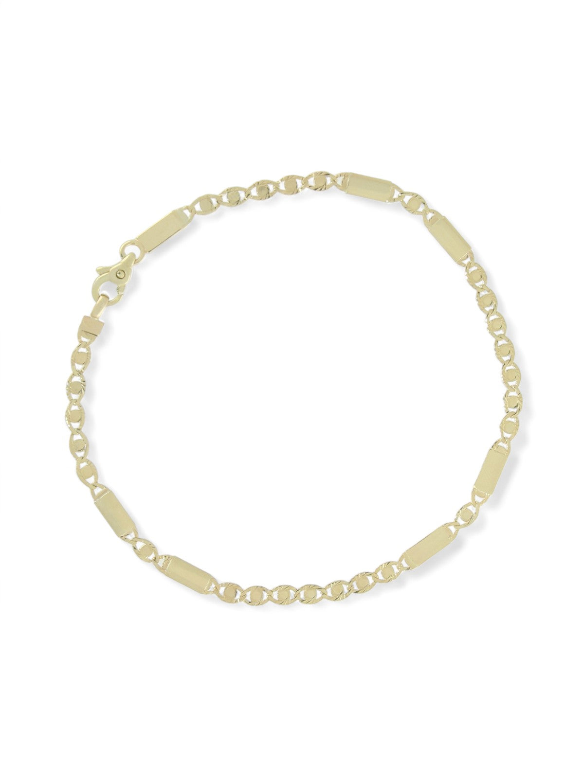 Fancy Flat Link 19cm Bracelet in 9ct Yellow Gold