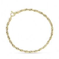 Tight Small Oval Link 19cm Bracelet in 9ct Yellow Gold