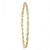 Tight Small Oval Link 19cm Bracelet in 9ct Yellow Gold