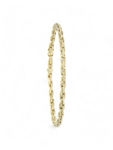 Tight Small Oval Link 19cm Bracelet in 9ct Yellow Gold