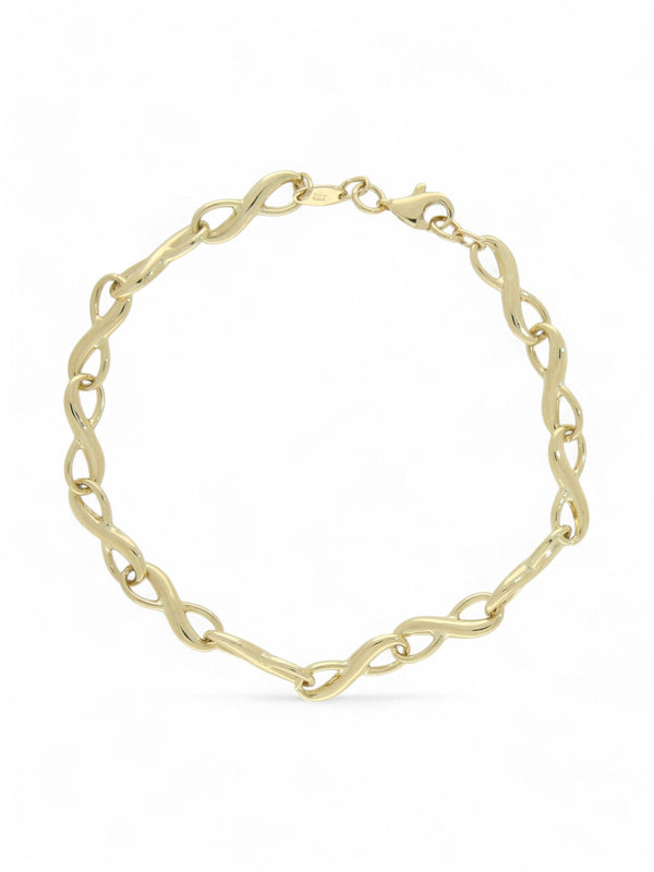 Interlocking Figure of Eight Bracelet in 9ct Yellow Gold