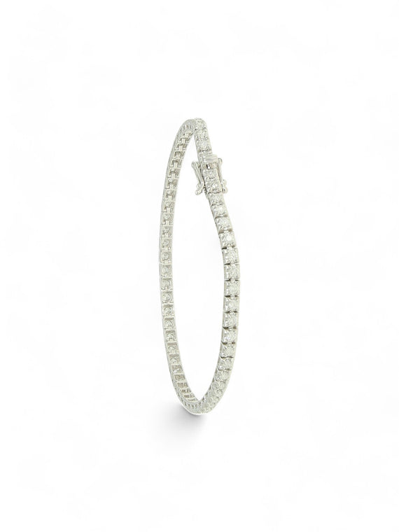 Diamond Line Bracelet 1.95ct in 9ct White Gold