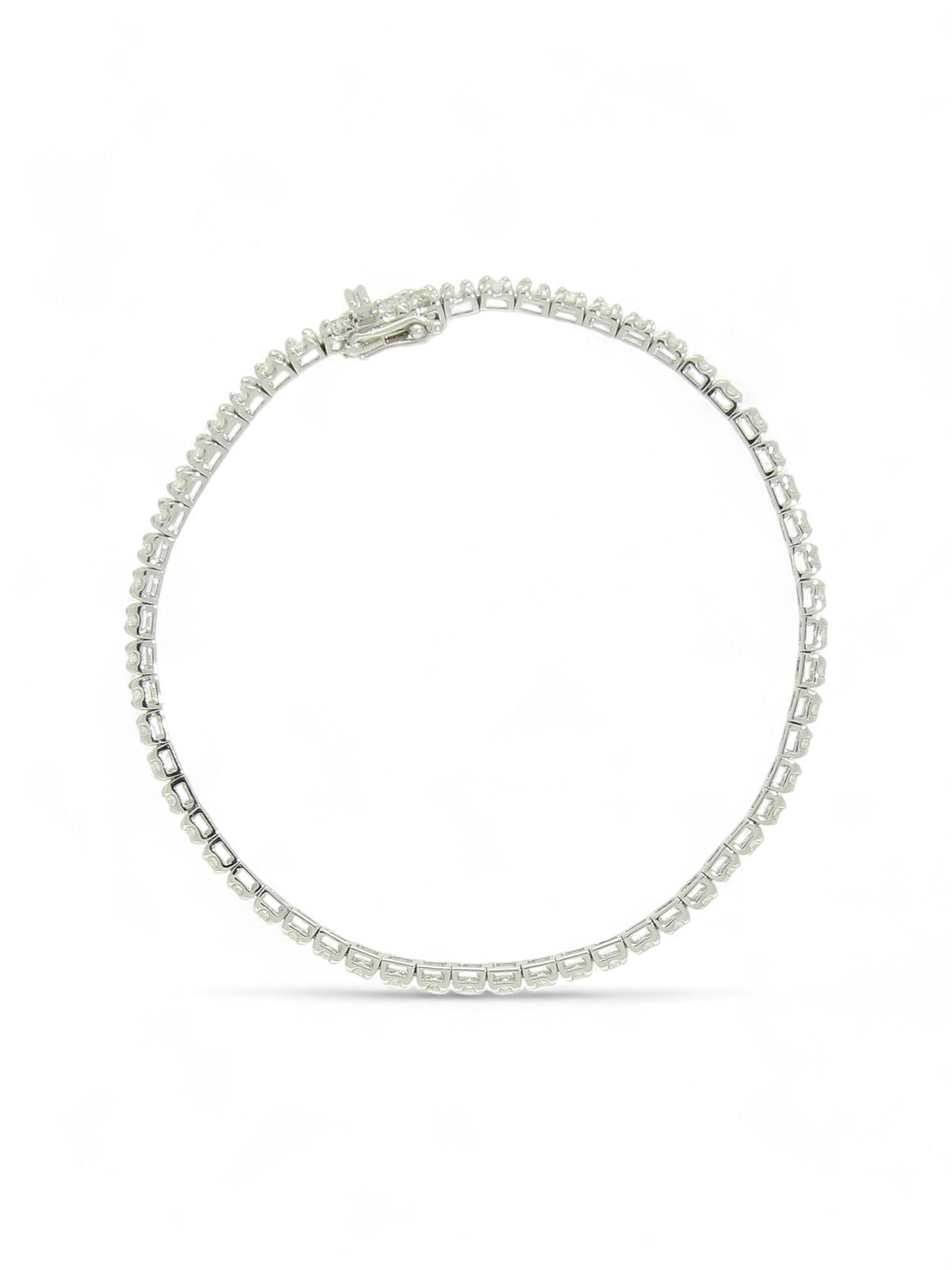 Diamond Line Bracelet 1.95ct in 9ct White Gold