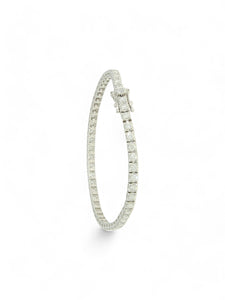 Diamond Line Bracelet 3.02ct in 9ct White Gold