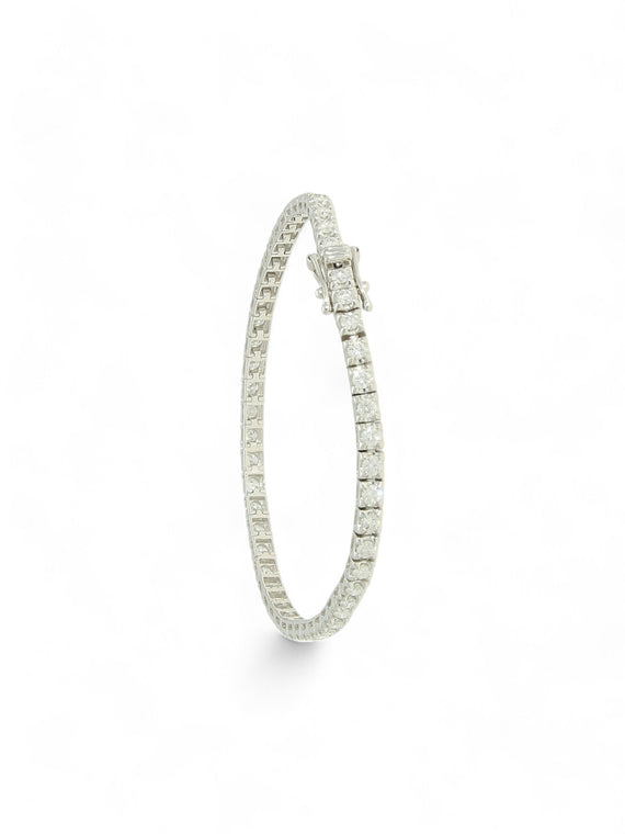 Diamond Line Bracelet 3.02ct in 9ct White Gold