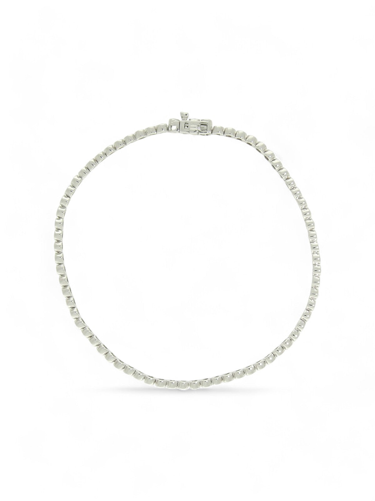 Diamond Line Bracelet 1.10ct in 9ct White Gold