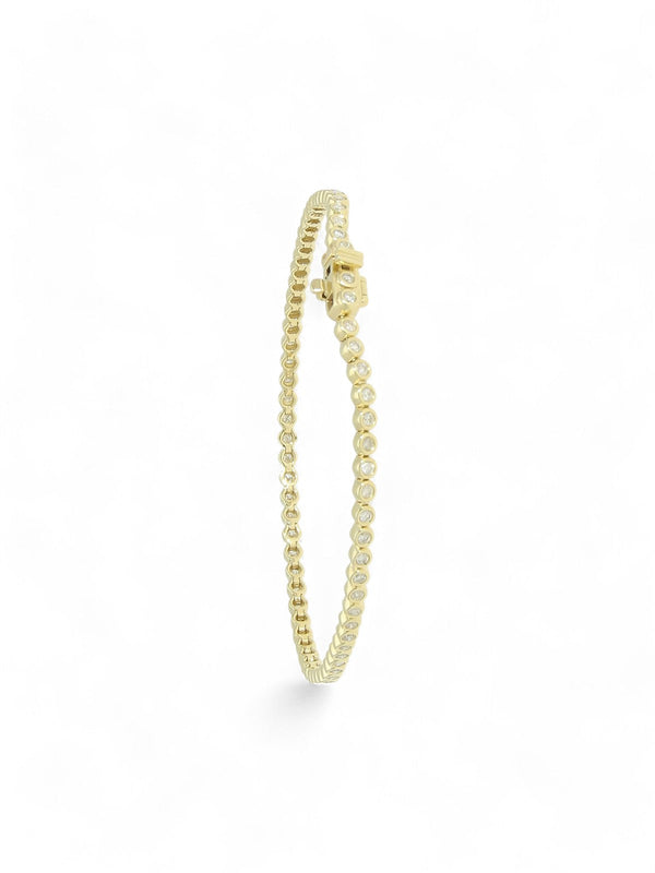 Diamond Line Bracelet 1.10ct in 9ct Yellow Gold