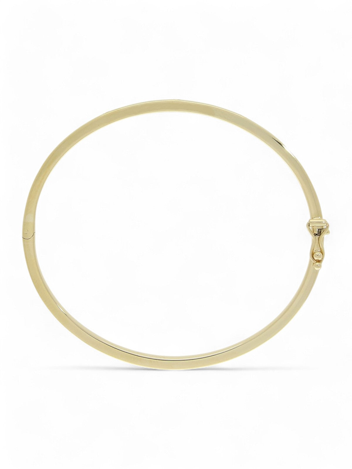 Diamond Round Brilliant Rubover Hinged Bangle in 9ct Yellow Gold