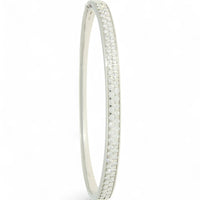 Diamond Two Row Bangle 1.42ct in 18ct White Gold