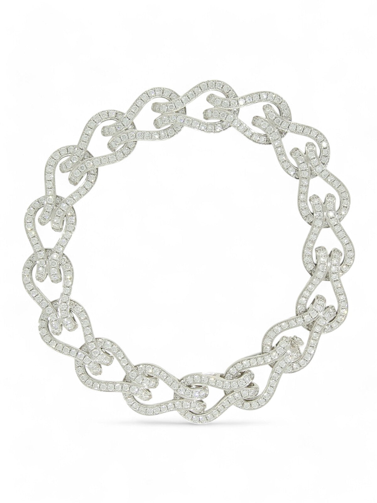 SALE Diamond Link Bracelet 5.10ct in 18ct White Gold