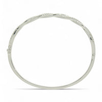 Diamond Twist Bangle in 18ct White Gold