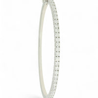 Diamond Hinged Bangle 2.57ct in 18ct White Gold