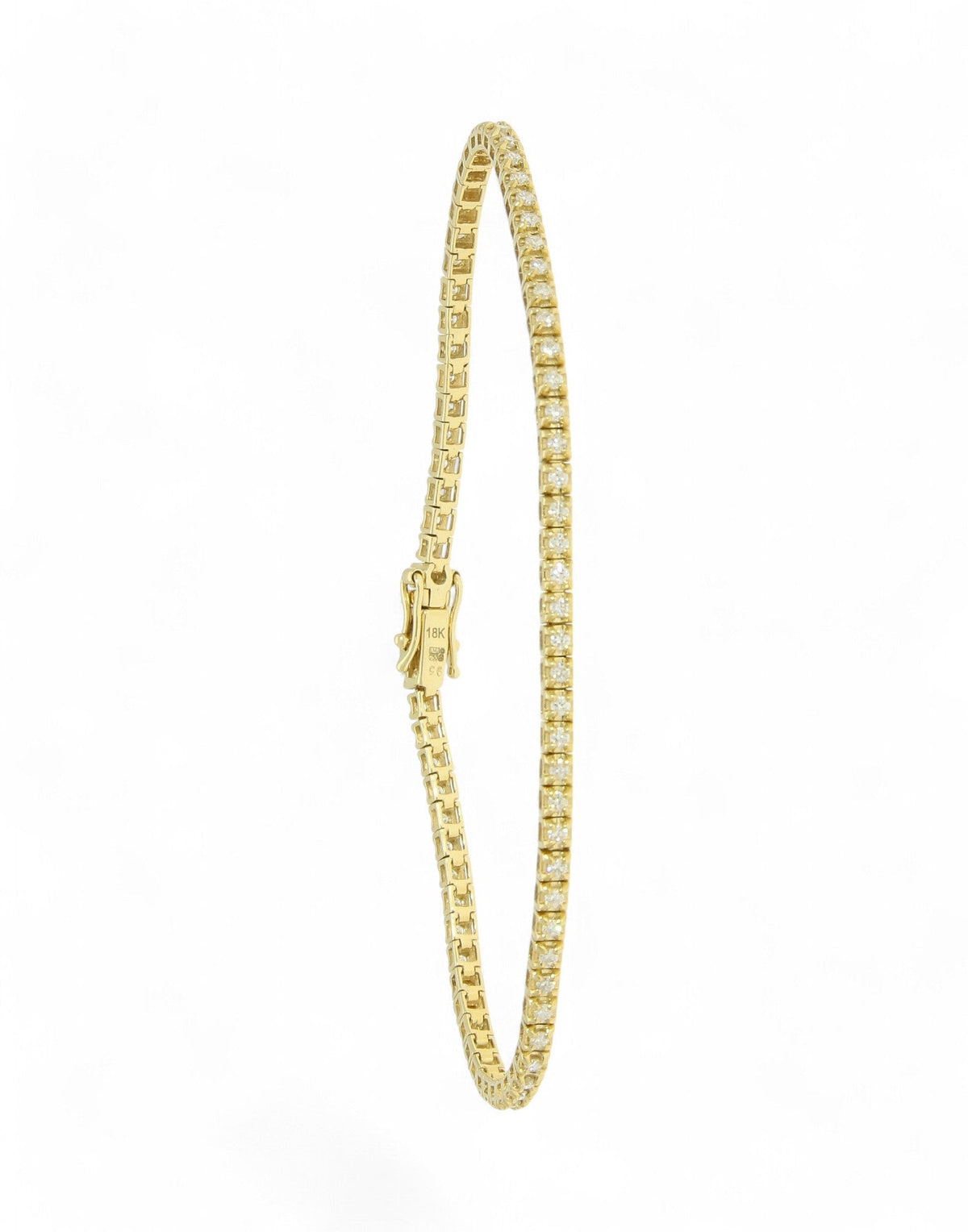 Diamond Line Bracelet 1.03ct in 18ct Yellow Gold