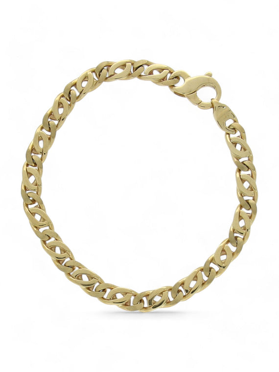 Polished Link Bracelet in 9ct Yellow Gold