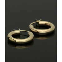 Polished Hoop Earrings 10mm in 9ct Yellow Gold