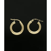 Polished Hoop Earrings 10mm in 9ct Yellow Gold