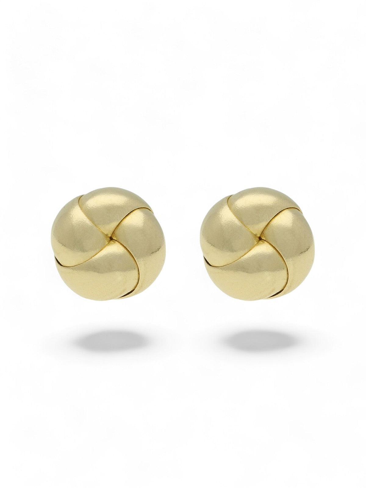 Shell Knot Earrings 7mm in 9ct Yellow Gold