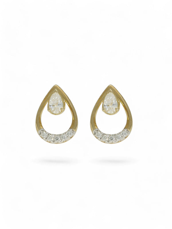 SALE Diamond Teardrop Stud Earrings 0.20ct in 9ct Yellow Gold