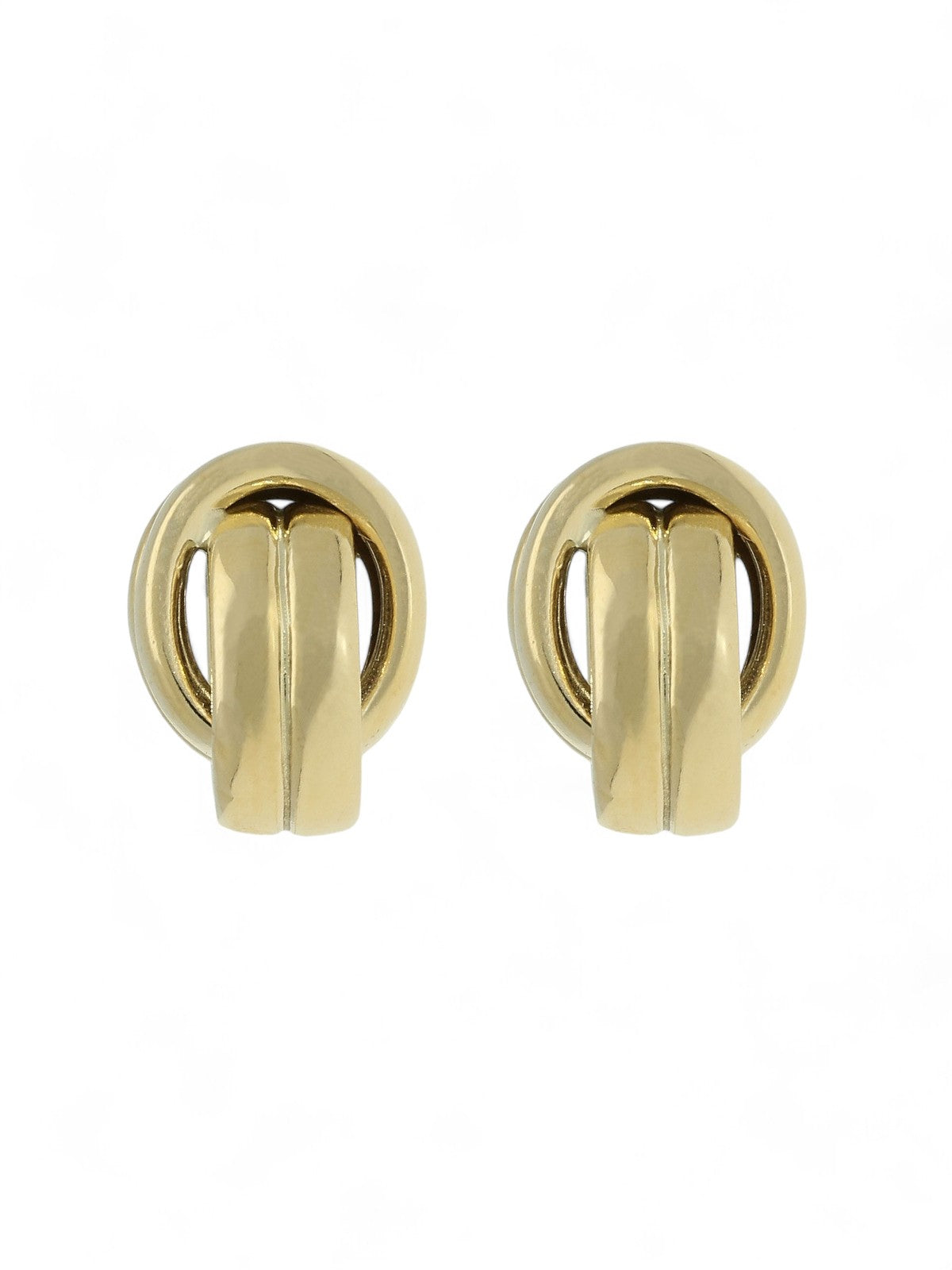 Overlapping Two Row Stud Earrings in 9ct Yellow Gold