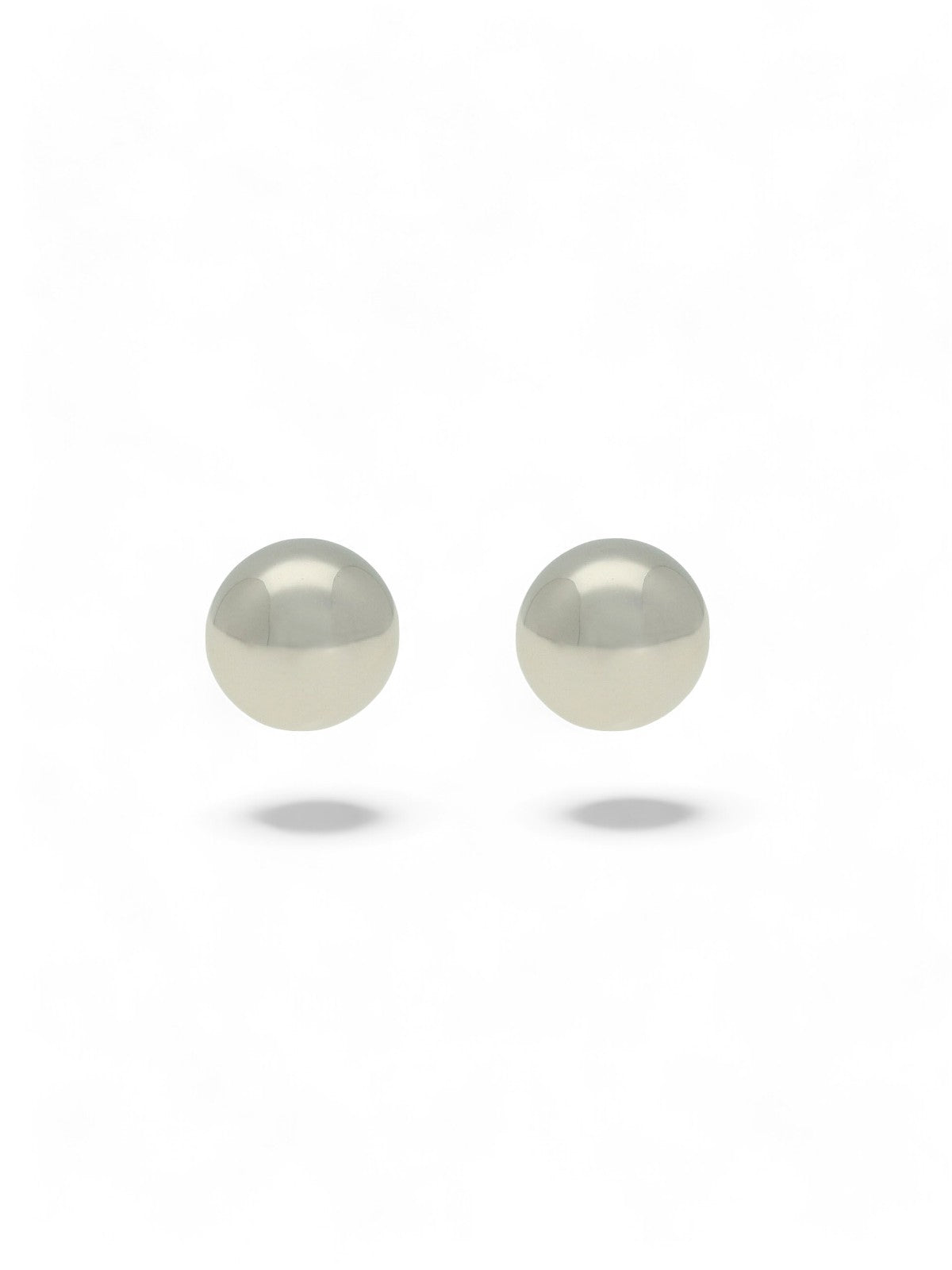 Ball Stud Earrings 6mm in 9ct White Gold