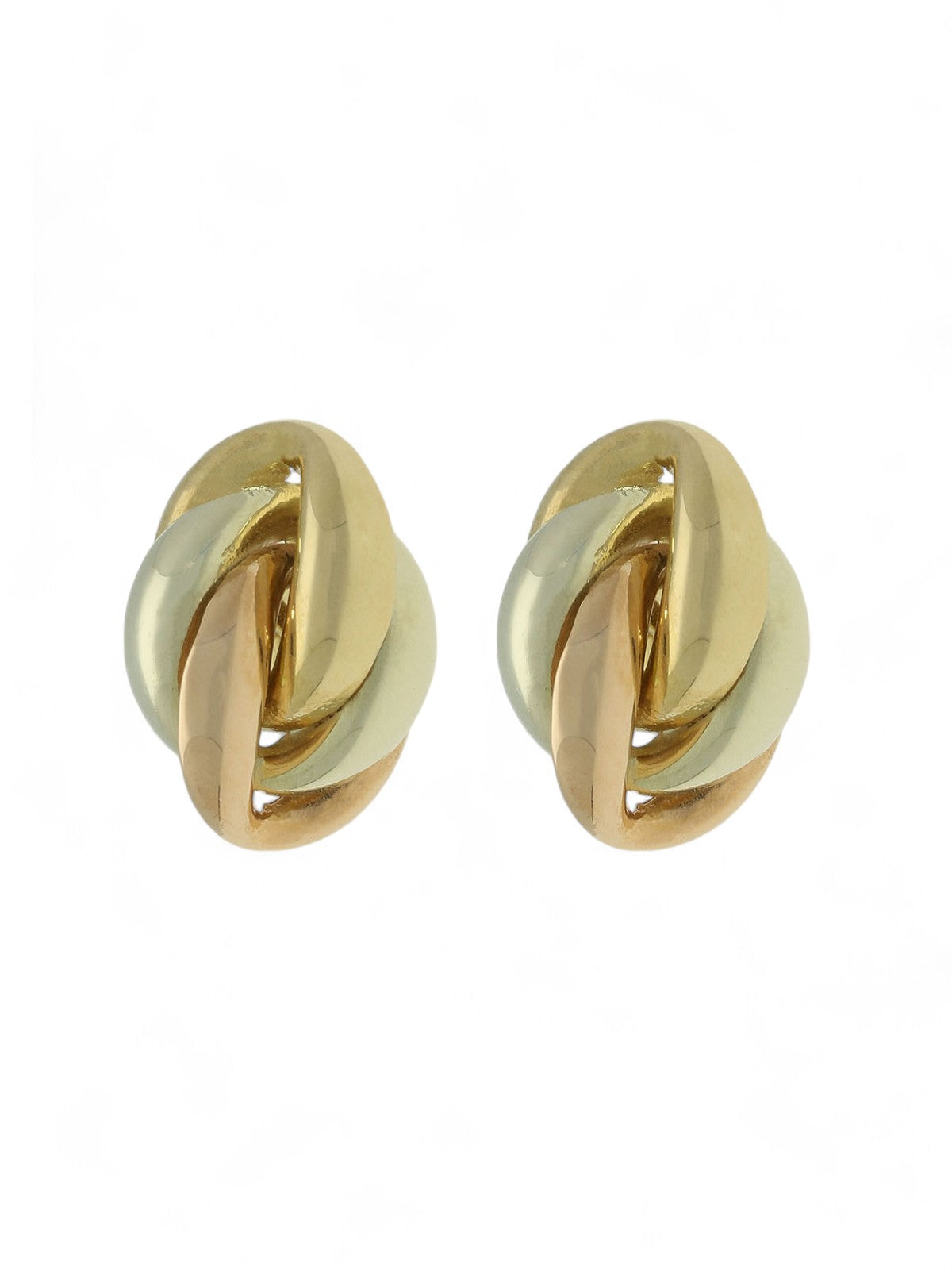 Knot Stud Earrings in 9ct Yellow, White and Rose Gold