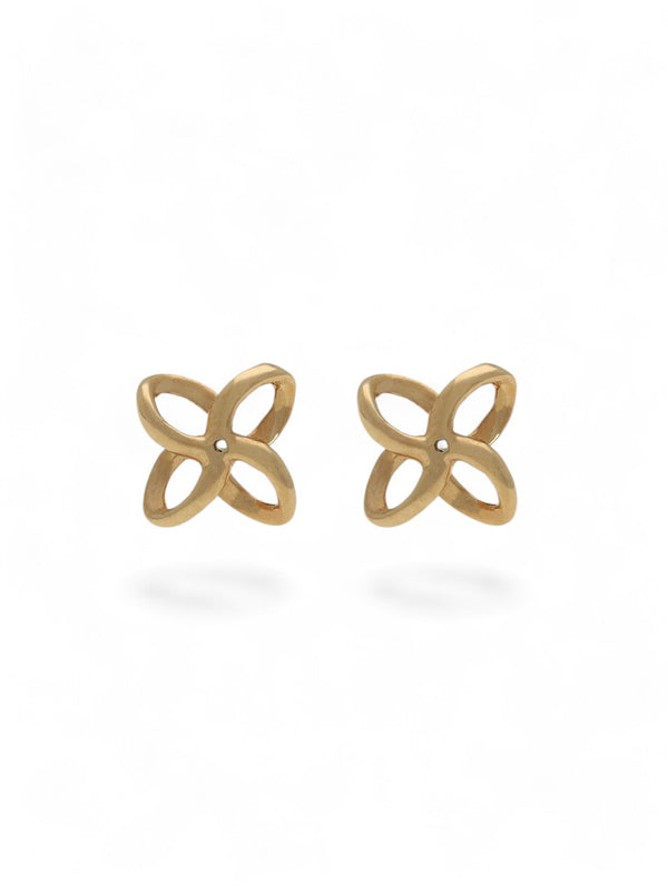 Open Flower Stud Earrings in 9ct Rose Gold