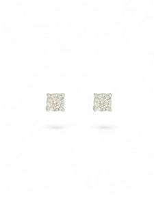 Diamond Round Brilliant 0.05ct Solitaire Stud Earrings in 9ct White Gold
