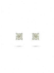 Diamond Round Brilliant 0.08ct Solitaire Stud Earrings in 9ct White Gold